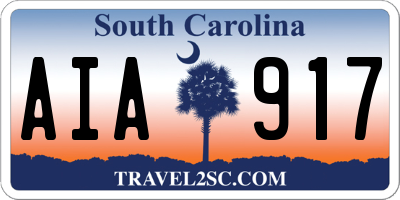 SC license plate AIA917