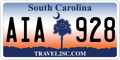 SC license plate AIA928
