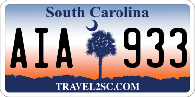 SC license plate AIA933