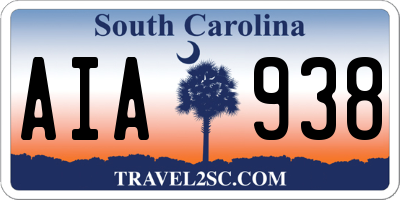 SC license plate AIA938