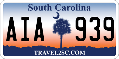 SC license plate AIA939