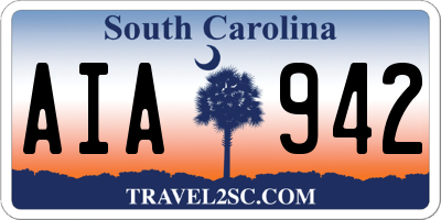 SC license plate AIA942