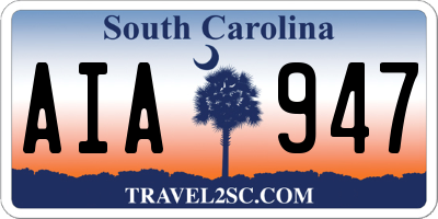 SC license plate AIA947