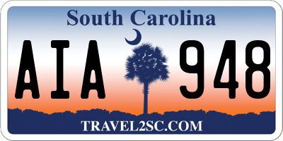 SC license plate AIA948