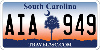 SC license plate AIA949