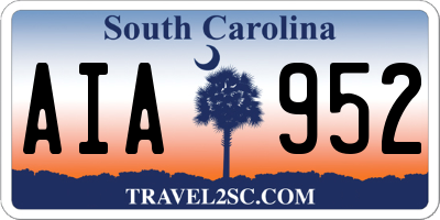 SC license plate AIA952