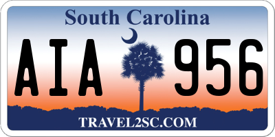 SC license plate AIA956