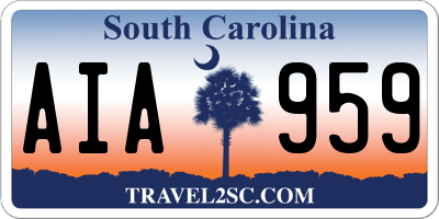 SC license plate AIA959