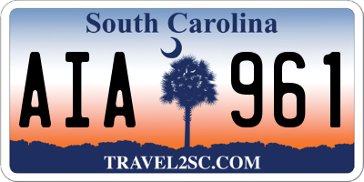 SC license plate AIA961