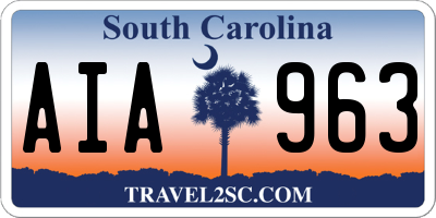SC license plate AIA963