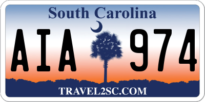SC license plate AIA974