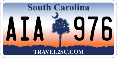 SC license plate AIA976