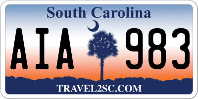 SC license plate AIA983