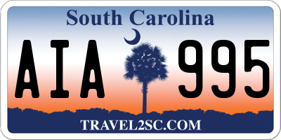 SC license plate AIA995