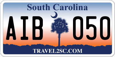SC license plate AIB050
