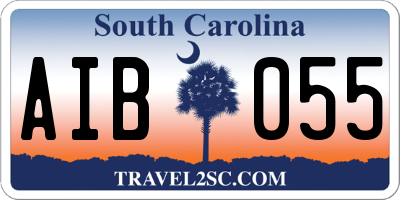 SC license plate AIB055