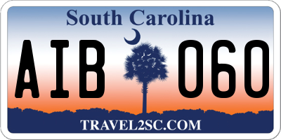 SC license plate AIB060