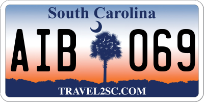 SC license plate AIB069
