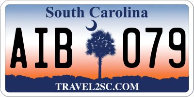 SC license plate AIB079