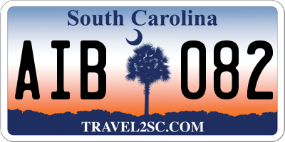 SC license plate AIB082