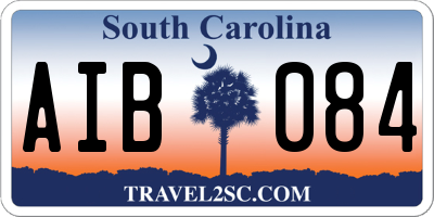 SC license plate AIB084