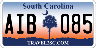 SC license plate AIB085