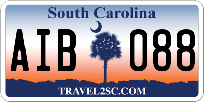 SC license plate AIB088
