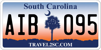 SC license plate AIB095