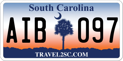 SC license plate AIB097