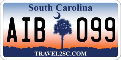 SC license plate AIB099