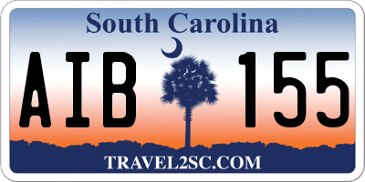 SC license plate AIB155
