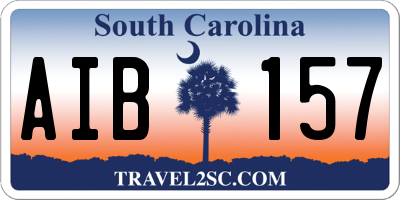 SC license plate AIB157