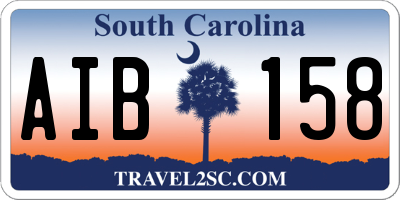 SC license plate AIB158