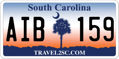SC license plate AIB159