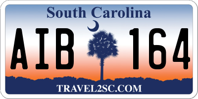 SC license plate AIB164