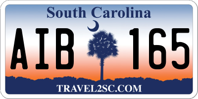 SC license plate AIB165