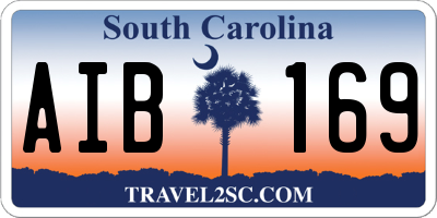 SC license plate AIB169