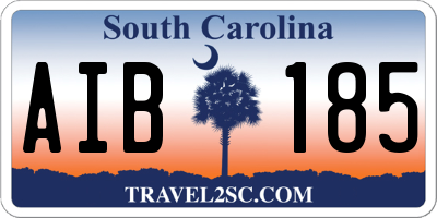 SC license plate AIB185