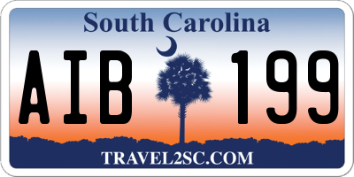 SC license plate AIB199