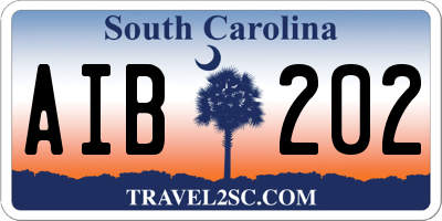 SC license plate AIB202