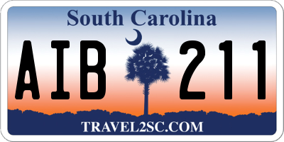 SC license plate AIB211