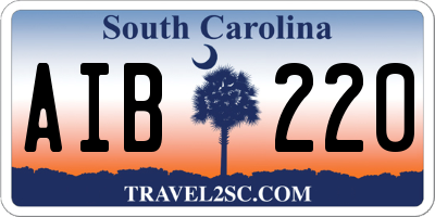 SC license plate AIB220
