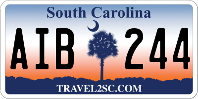 SC license plate AIB244