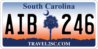 SC license plate AIB246