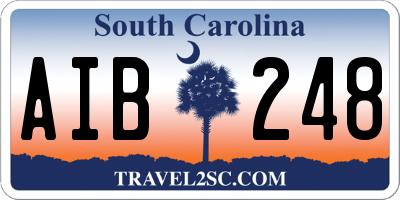 SC license plate AIB248