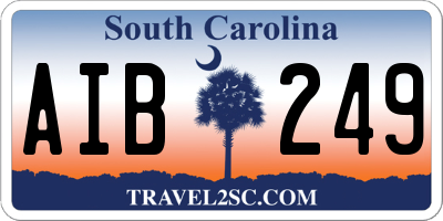 SC license plate AIB249