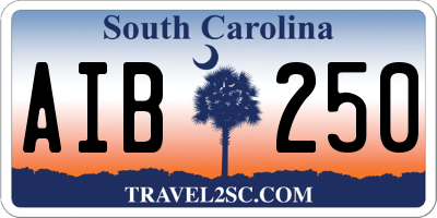 SC license plate AIB250