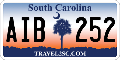 SC license plate AIB252