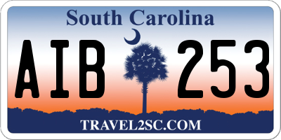 SC license plate AIB253