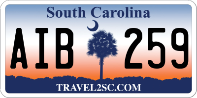 SC license plate AIB259